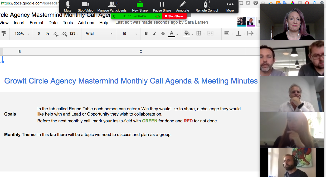 Growit Circle Agency Mastermind Monthly Call